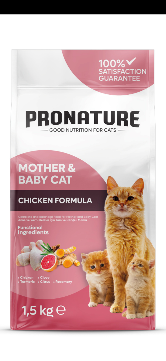 Pro nature mother and baby cat food 1.5kg